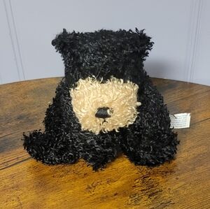 Mary Meyer Black and Tan Plush beanie bear curly hair
